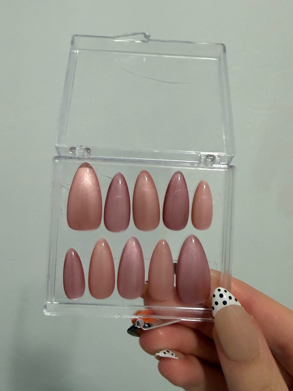 Pink Glitter Press-On Nails